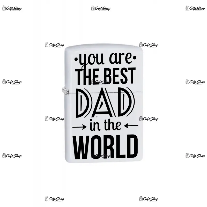 You are the best dad in the world, bricheta metalica gravata laser cu mesaj